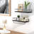 2 Piece Metal Floating Shelf with Towel Bar-1408489833