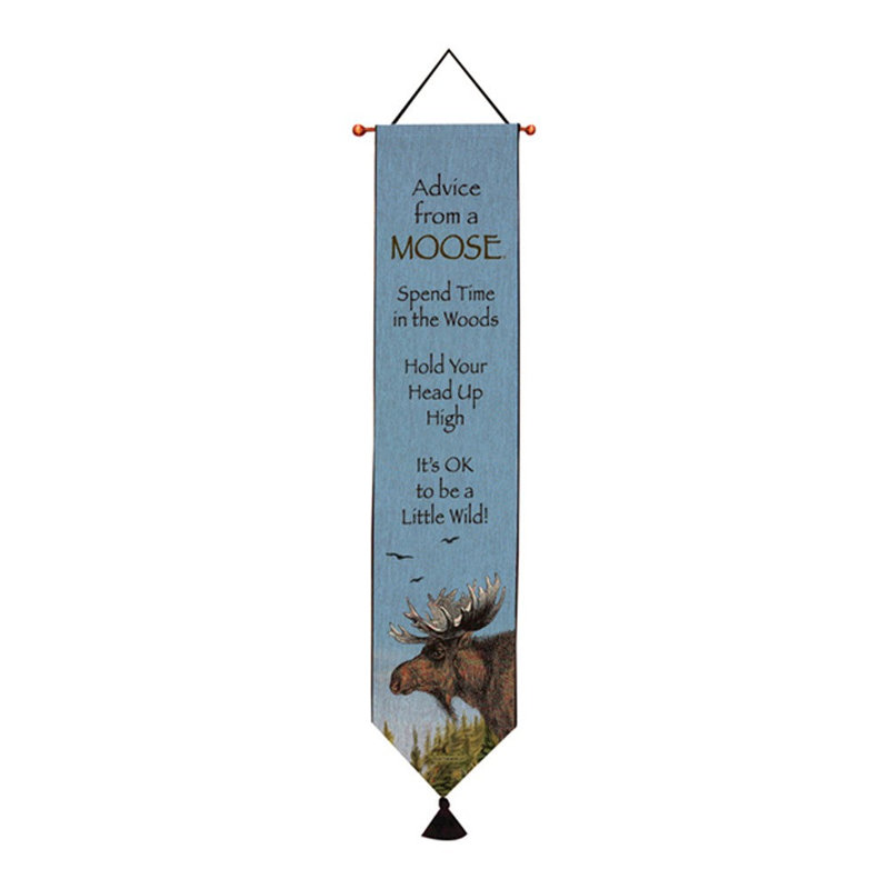  Advice From a Moose Bell Pull Wall Hanging 9 x 41 Inch