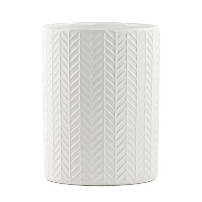 10 Strawberry Street Embossed Utensil Crock, Chevron