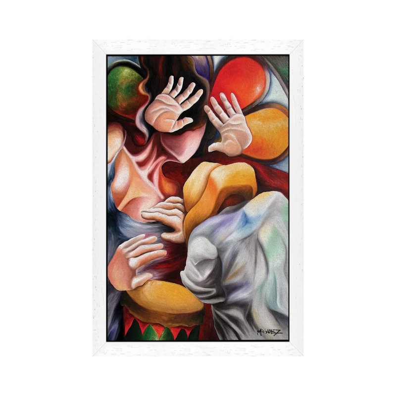 Rumba - Painting on Canvas, White Floater Framed, 66.04 cm H x 45.72 cm W