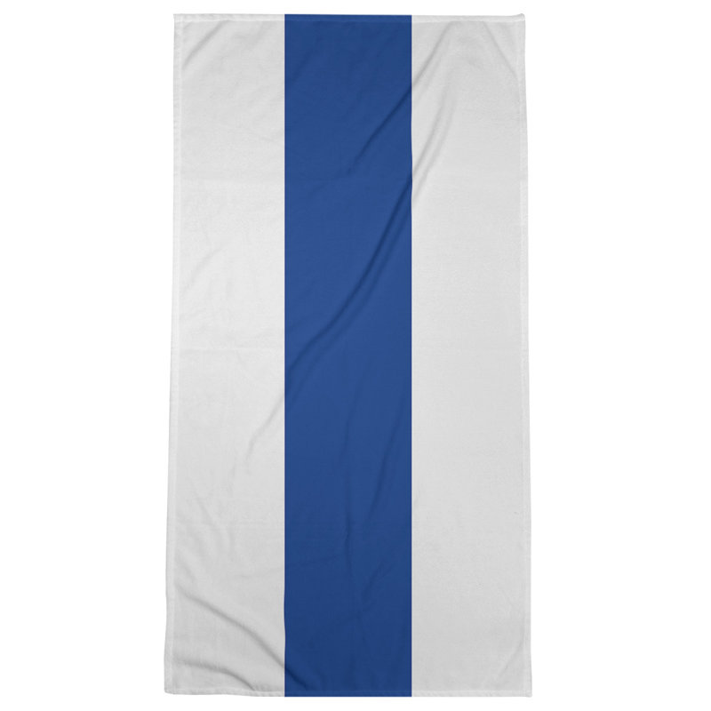 Beach Towel, Navy/Ivory