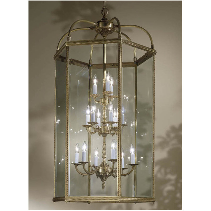 Lustre d'extérieur 15 lumières European, Bronze satiné