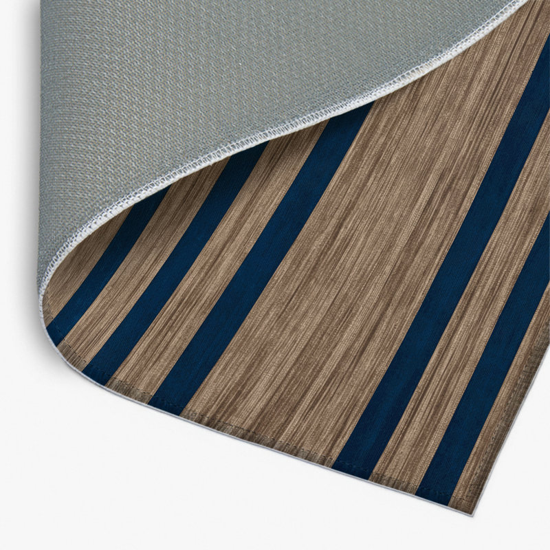 HorizontalStripes Gray Indoor and Outdoor Area Rug, Rectangle 2' x 3'