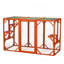Maison pour chat en bois, cage d'extérieur pour chat avec planches d'asphalte et perchoirs imperméables, orange