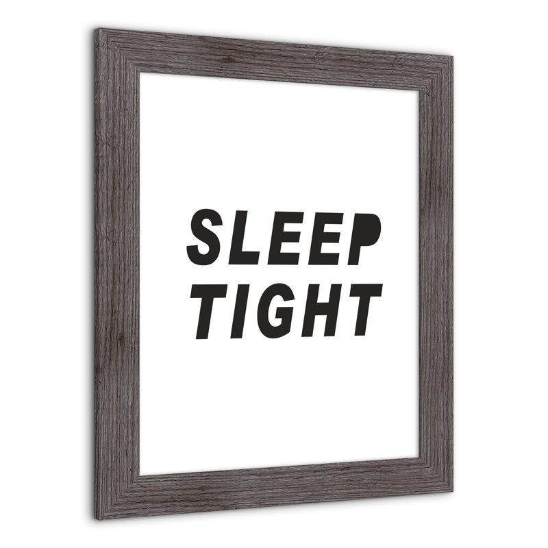 «Sleep Sleep», art encadré simple, H 20 po x l 16 po x P 0,75 po, Cadre gris