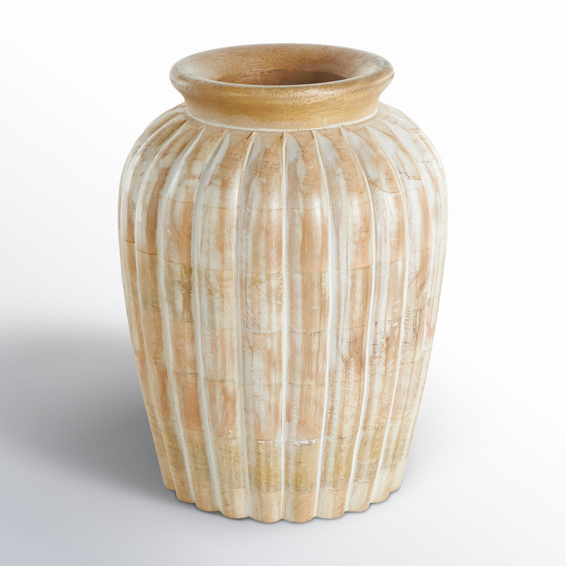 11'' Mango Wood Table Vase