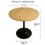 Table de salle à manger ronde en bois naturel 31,5 pouces, table d'appoint polyvalente pour la cuisine et le salon-2018792137