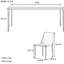 Ensemble de salle à manger rectangulaire en ardoise minimaliste-105981827