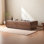 Modern rectangular solid wood coffee table