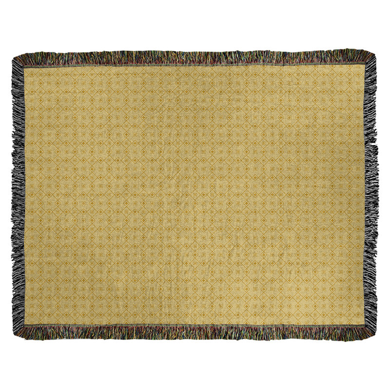 Couverture en coton Katelyn Elizabeth, l 37 po x L 52 po, Jaune