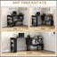 Bureau d'angle en forme de L avec une conception pivotante à 360 degrés, des tablettes de rangement et une table d'écriture pour une utilisation efficace au bureau à domicile-118084890