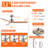 Modern 52" 3-Blades Indoor Brushed Nickel Solid Wood Ceiling Fan With LED Light, Quite DC Motor and Remote Control-1126380627-1126380626-1126380653