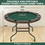 Table de jeu 48 po pliable et portable, 8 joueurs, noir-89703799