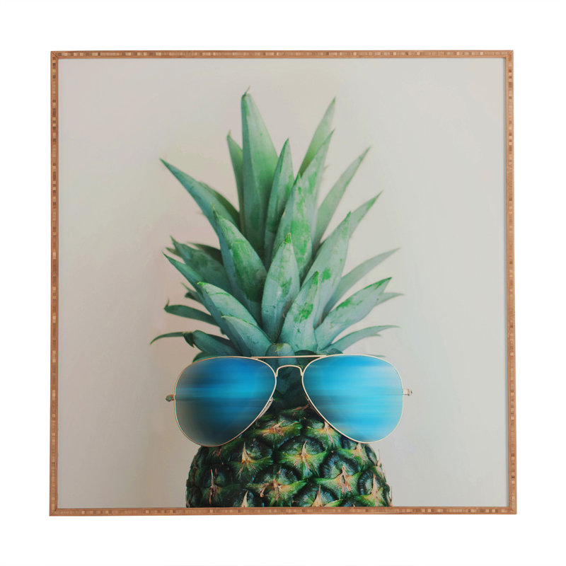 «Pineapple In Paradise», reproduction d'art graphique sur toile encadrée, H 30 po x l 30 po x p 1 po