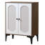 Armoire de rangement cannelée, noyer et blanc, 2 pièces-131497000
