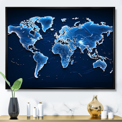Méridiens majestueux - carte du monde murale