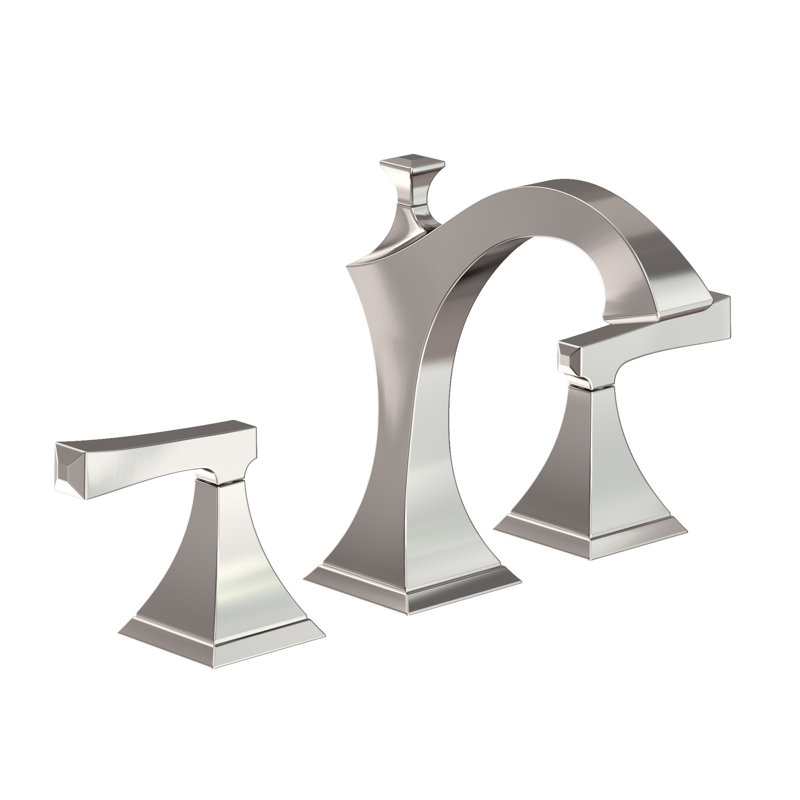Joffrey Widespread Bathroom Faucet with Drain Assembly, Polished Nickel