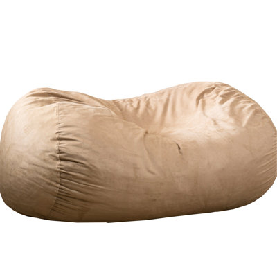 6.5 Ft Suede Cylindrical Bean Bag In - Comfortable Home Accessory Removable Zipper Cover Foam Fill Feet Modern Design For And Machine Washable Soft Filled