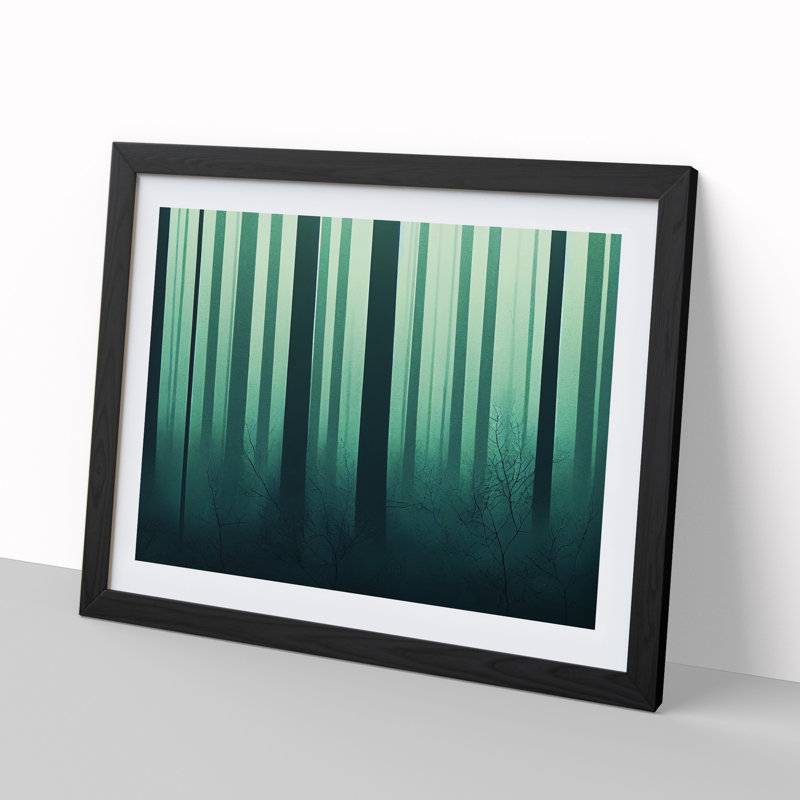 A Sculptured Forest - Single Picture Frame Print, Black, 46cm H x 64cm W