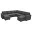 Canapé-lit modulaire avec repose-pieds Caren-115354299