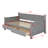 Daybed With 2 Large Drawers, X-Shaped Frame, Modern And Rustic Casual Style Daybed-2127659944