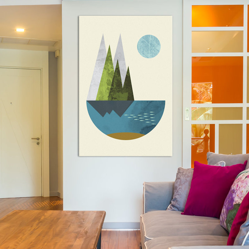 «Earth» - Impression sur papier, H 60 po x l 40po x P 1,5 po, Toile