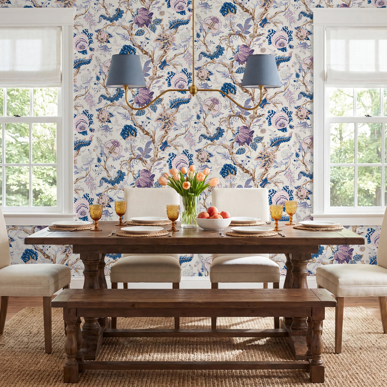 Indian Arbre Wallpaper Roll, Hyacinth