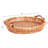 Handwoven Willow Round Ottoman Tray with Wooden Base and Handles, 20"-960474934
