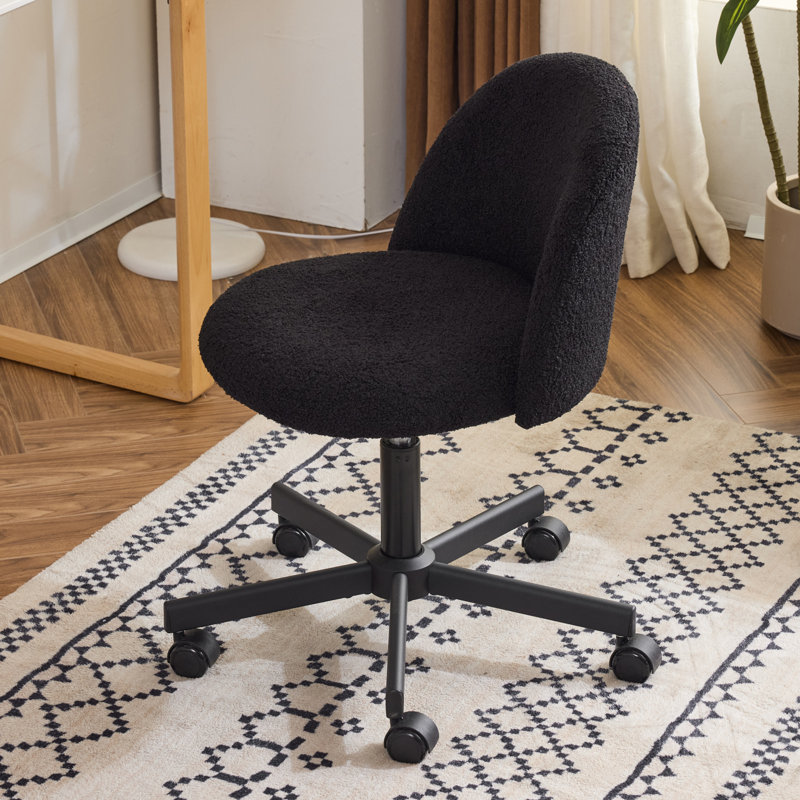 Fauteuil de bureau noir avec chaise de bureau avec roulettes, Noir, noir, noir, noir