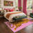 Tigris Animal Print Machine Washable Pink / Yellow / Black Indoor Area Rug with Non-Slip Backing-2052011164