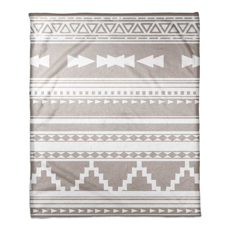 Hand Woven Throw Blanket, 30 W x 40 L, Beige