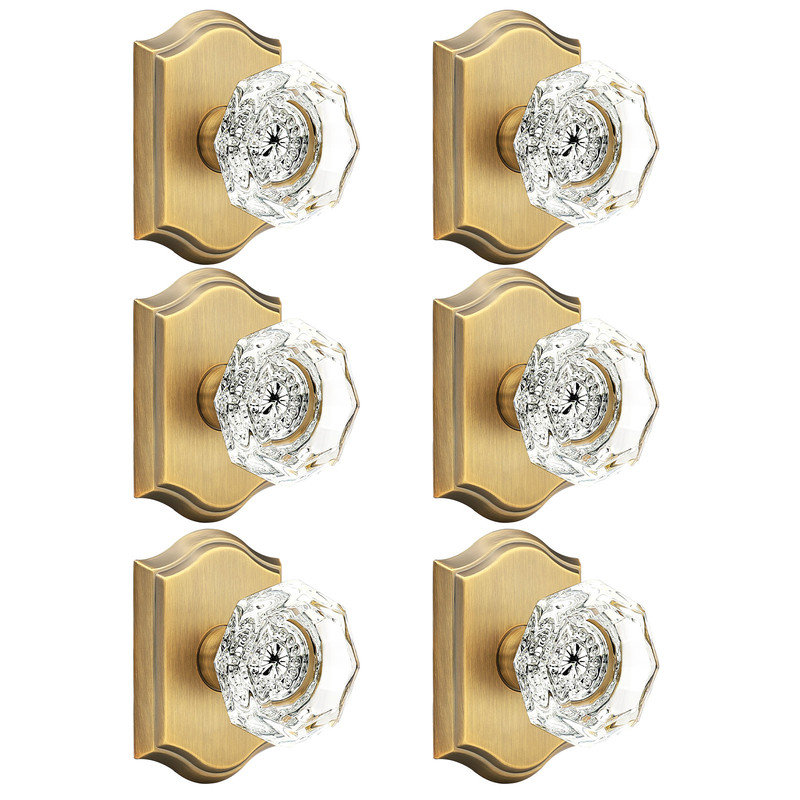 Boutons de porte en cristal, Bronze Antique, Intimité (lit et salle de bain)
