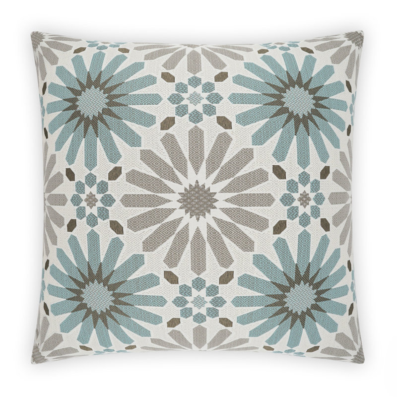 Pasha Indoor/Outdoor Pillow Cover & Insert, Square 22", Spa