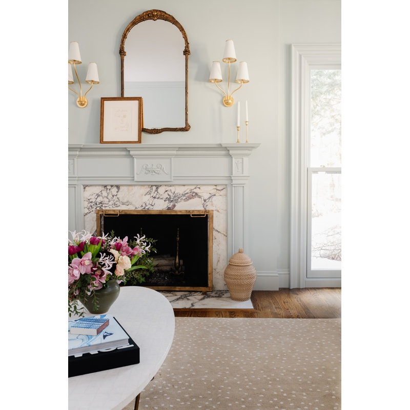 Hand Tufted Wool Area Rug, Rectangle 7'9" x 9'9", Beige/White