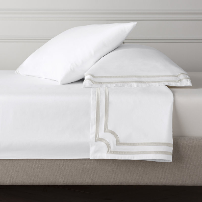 Soho Sheet Set, King, Ivory/Gray