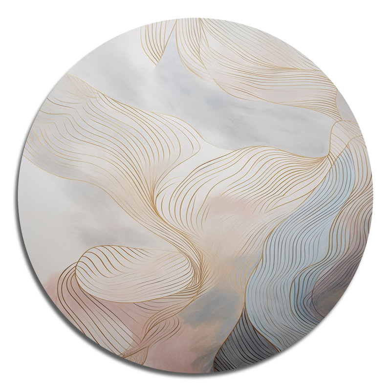 Collynns - Art abstrait rond en métal, H 16 po x l 16 po