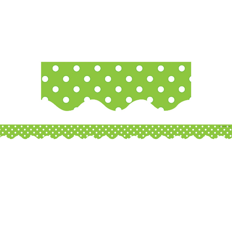 Bordure lime à pois