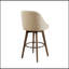 Tabouret de bar pivotant confortable avec pieds en bois massif, pour les cuisines modernes et les espaces de divertissement-489714142-489714140