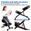 Adeli Adjustable Height Ergonomic Kneeling Chair with Removable Casters/Wheels