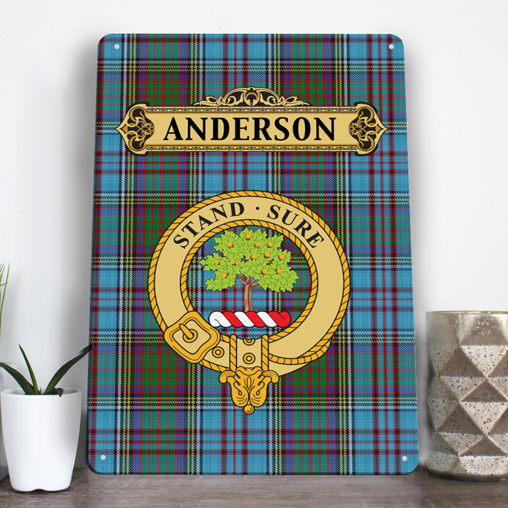 'Anderson' - Unframed Typography Print on Metal