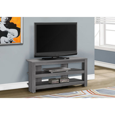 Meuble télé fonctionnel et élégant avec tablettes de rangement, idéal pour le divertissement multimédia dans le salon et la chambre à coucher, design contemporain
