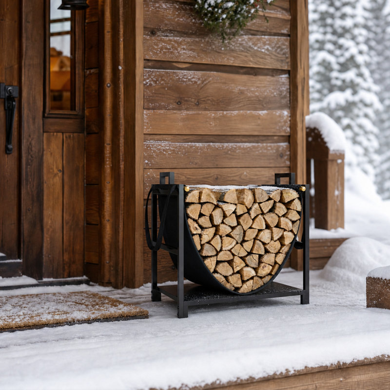 18.7'' W Steel Log Rack