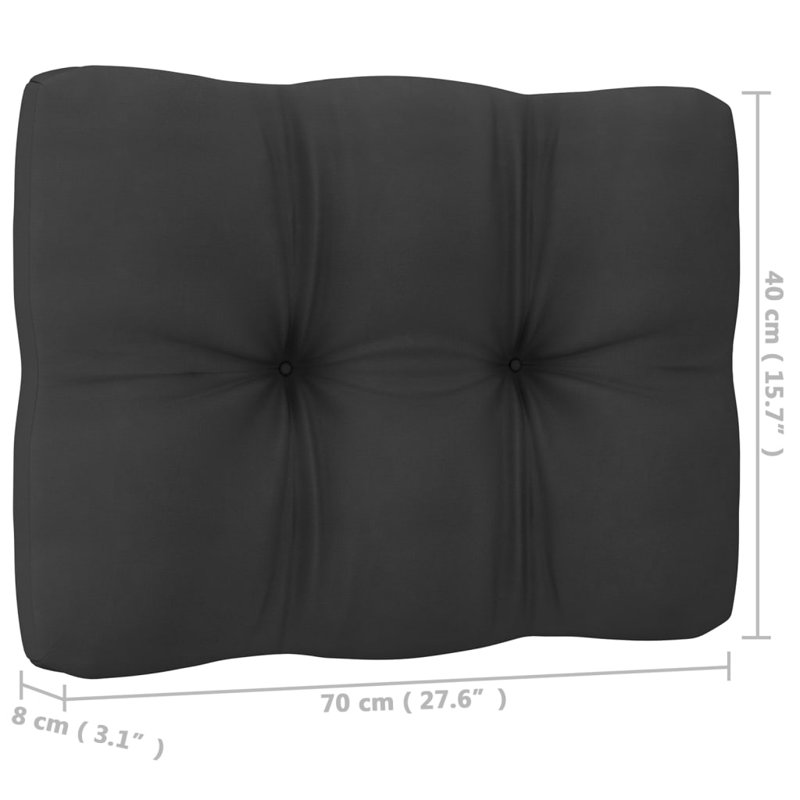  Corner Sofa Anthracite Solid Pinewood Medium Modular