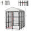 6' X 4' Large Dog Kennel With Shade-giving Canopy, Outdoor - Heavy-duty, Waterproof For Medium Dogs