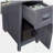 Classic Office Desk with Storage, Grey