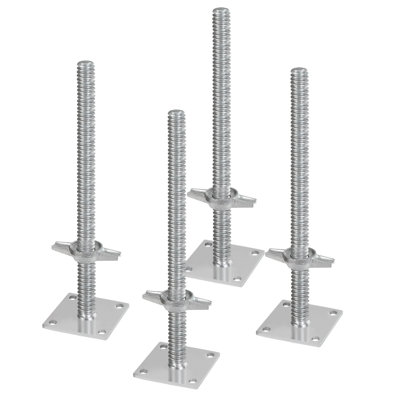 4-Pack Adjustable Leveling Jacks Solid Screw for Baker-Style Scaffolding