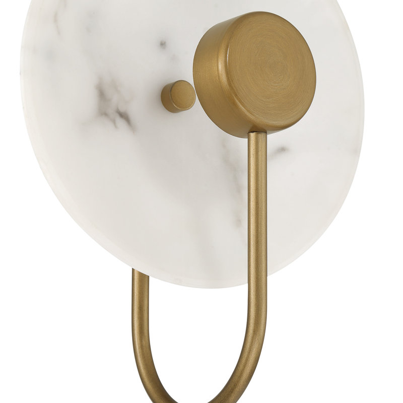 Hunter Amara Crest 1 Light Medium Sconce Wall Light Fixture, Luxe Gold