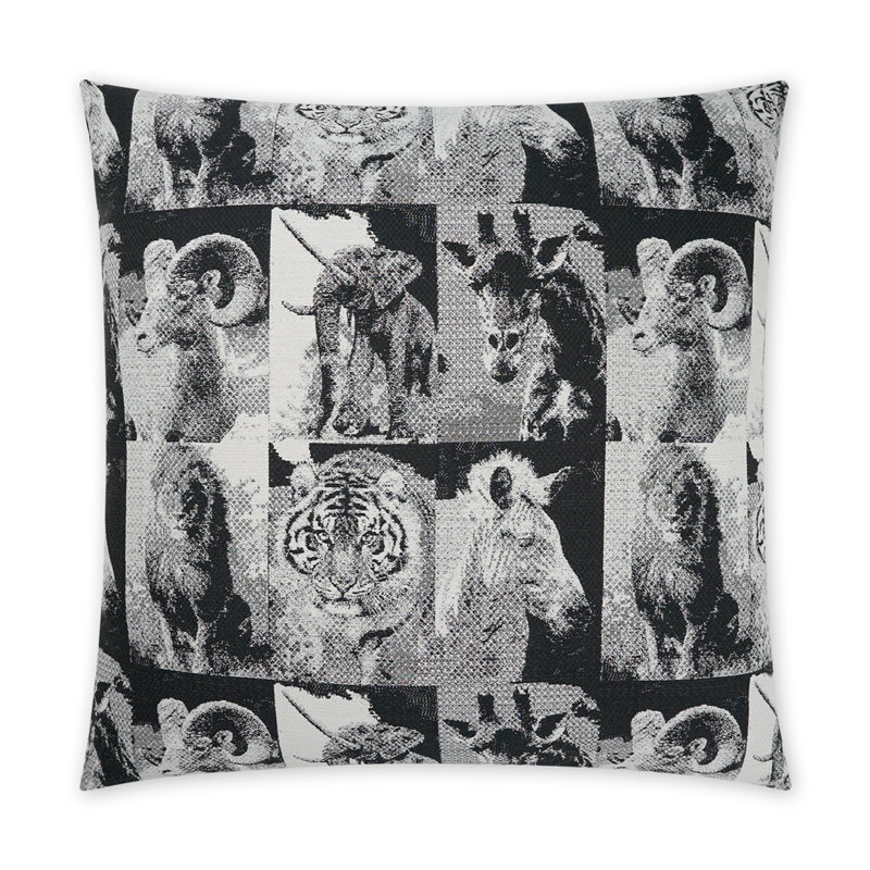 Coussin décoratif zoologique, Carré 24 po