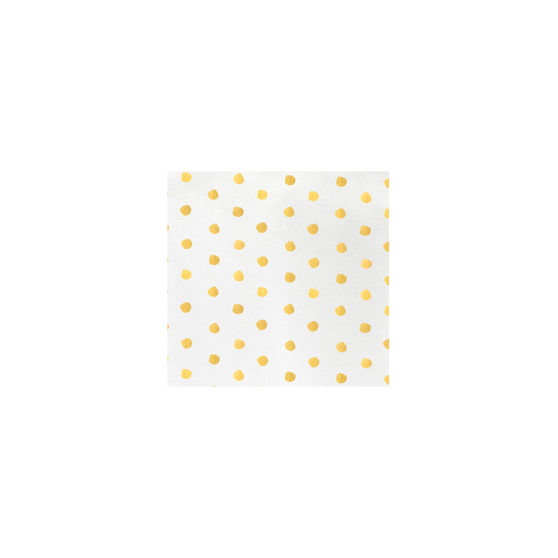 Papersoft Spunlace Polka Dots Square Napkin, 5" Square, Yellow
