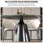 Luxury Modern Microlite Round Dining Table Set-104042620-125120985